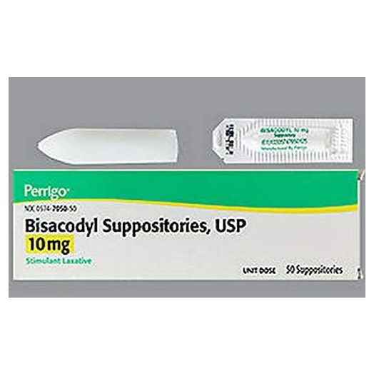 Bisacodyl Supppositories 10 Mg (Generic Dulcolax) - 50 Each