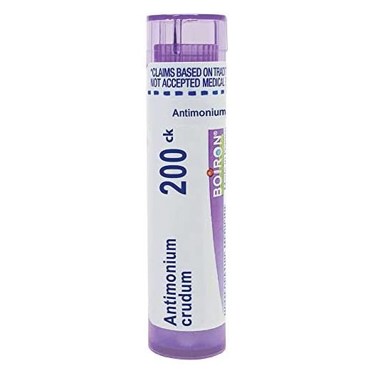 Boiron Antimonium Crudum 200C Homeopathic Medicine for Indigestion, 80 Pellets