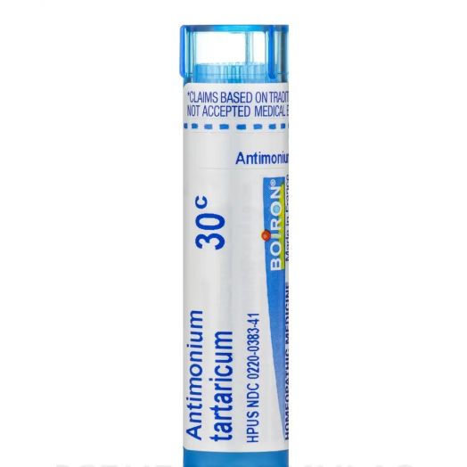 Boiron Antimonium Tartaricum 30C Homeopathic Medicine for Cough, 80 Pellets