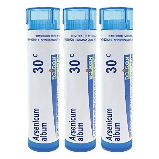 Boiron Arsenicum Album 30c, 80 pellets, Homeopathic Medicine for Food Poisoning, 80 Count (Pack of 3)
