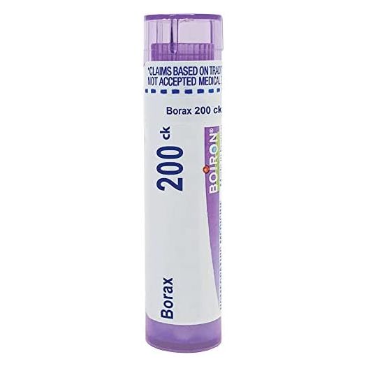 Boiron Borax 200CK, Homeopathic Medicine for Canker Sores, 1 Count