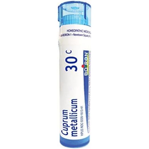 Boiron Cuprum Metallicum 30C, 80 Pellets, Homeopathic Medicine for Leg Cramps and Muscle Cramps