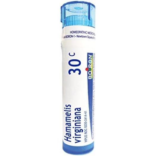 Boiron Hamamelis Virginiana 30C, 80 Pellets, Homeopathic Medicine for Hemorrhoids
