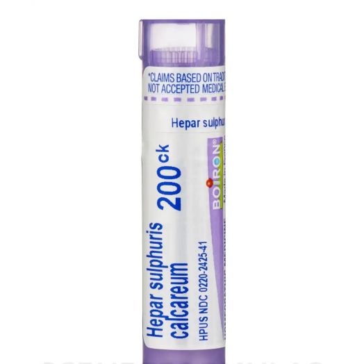Boiron Hepar Sulphuris Calcareum 200Ck Homeopathic Medicine for Cough - 80 Pellets