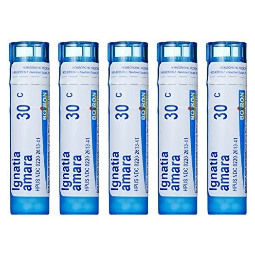 Boiron Ignatia Amara 30C, Homeopathic Medicine for Stress (Pack of 5)