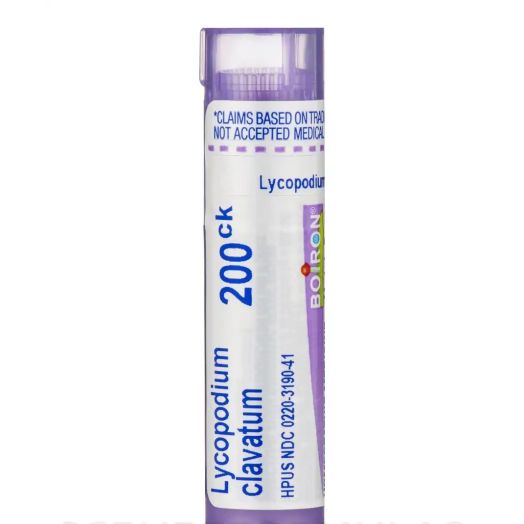 Boiron Lycopodium Clavatum 200CK, 80 Pellets, Homeopathic Medicine for Bloating and Gas