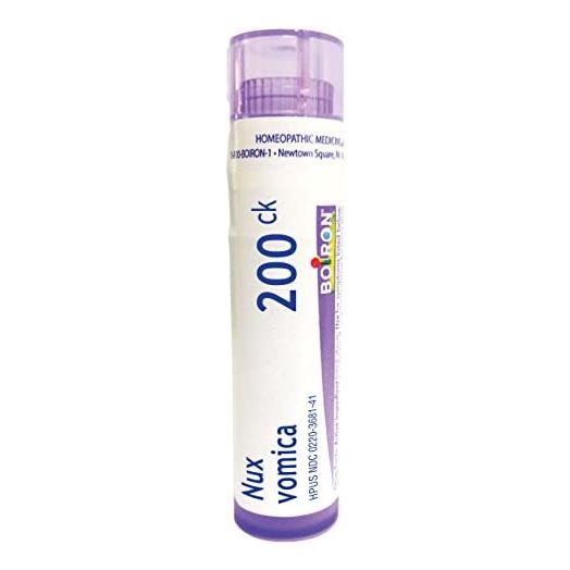 Boiron Nux Vomica 200Ck Homeopathic Medicine for Hangover Relief, 80 Pellets