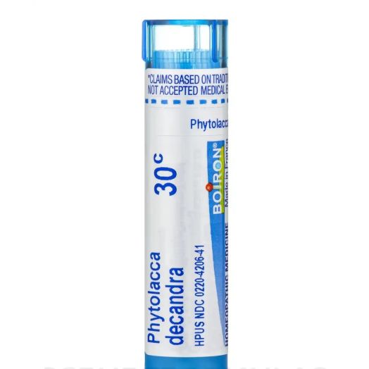Boiron Phytolacca Decandra 30C, 80 Pellets, Homeopathic Medicine for Sore Throat