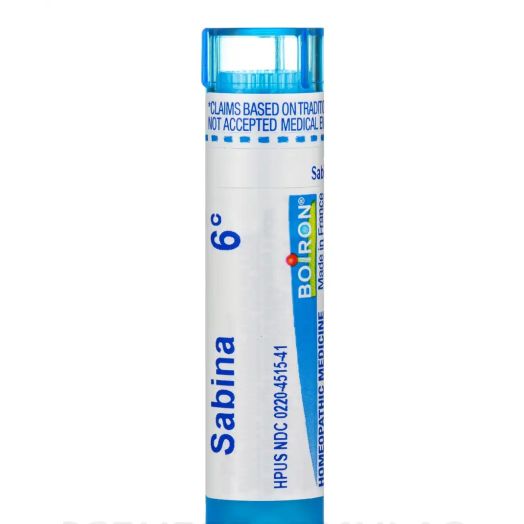 Boiron Sabina 6C Homeopathic Medicine for Menstruation, 80 Pellets