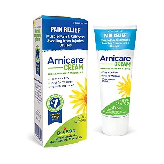 Boiron Arnicare Cream for Soothing Relief of Joint Pain, Muscle Pain, Muscle Soreness or Stiffness, and Swelling from Injury - Fast Absorbing and Fragrance-Free - 2.5 oz