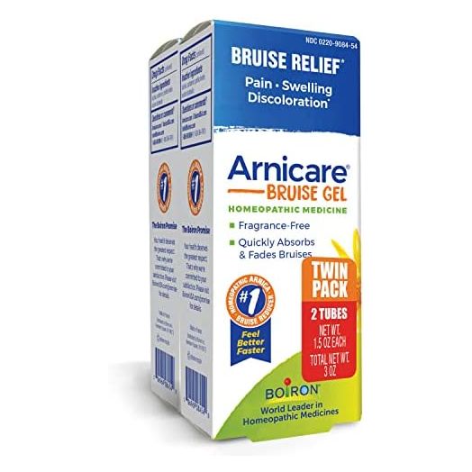 Boiron Arnicare Bruise Gel for Relief of Bruise Pain, Muscle Swelling, Soreness, and Discoloration - Non-greasy and Fragrance-Free - 3 oz (2 Pack of 1.5 oz)