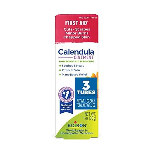 Boiron Calendula Ointment for Relief from Minor Burns, Cuts, Scrapes, and Insect Bites - 3 oz (3 Pack of 1 oz)