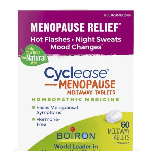 Boiron Cyclease Menopause Tablets for Relief of Hot Flashes, Night Sweats, Irritability, and Mood Swings - 60 Count