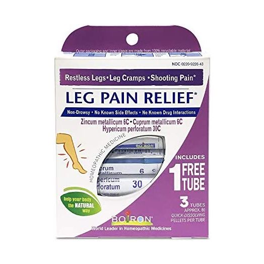 Boiron Leg Pain Relief for Relief from Restless Legs, Leg Cramps, and Shooting Pain - 3 Count (240 Pellets)