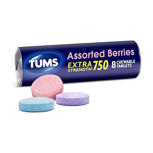 TUMS EX Assorted Berries 8 Count - 12 Rolls