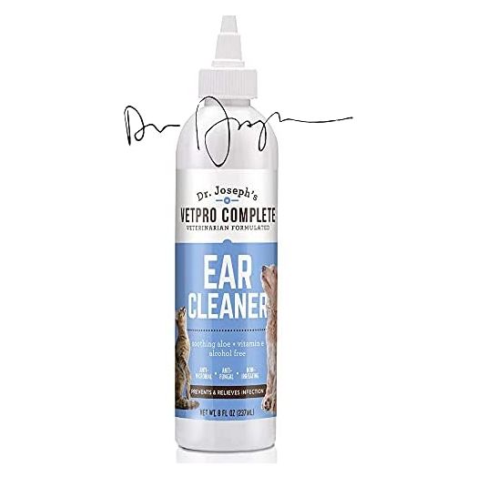VetPro Complete Dog Ear Cleaner and Ear Infection Treatment - Gentle Dog and Cat Ear Cleaner Solution Wash with Aloe and Vitamin E - Dog Ear Drops to Remove Wax and Debris, Reduces Odor - 8 oz