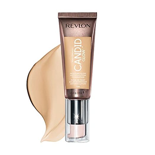 Revlon PhotoReady Candid Glow Moisture Glow Anti-Pollution Foundation with Vitamin E and Prickly Pear Oil, Anti-Blue Light Ingredients, without Parabens, Pthalates, and Fragrances, Buff, 0.75 oz
