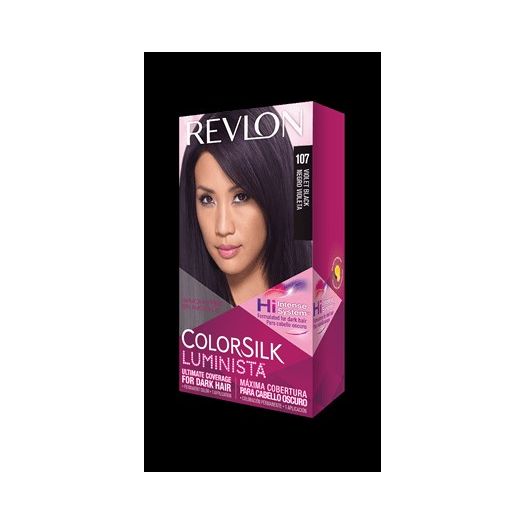 Revlon ColorSilk Luminista, Permanent Hair Color, 107 Violet Black
