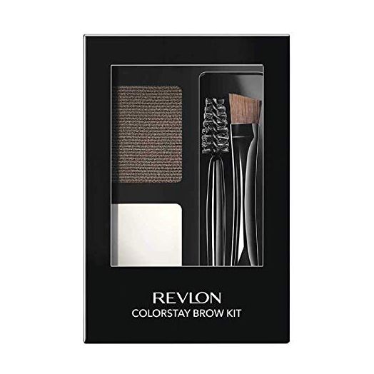 Eyebrow Kit by Revlon, ColorStay Brow Kit Eye Makeup with Longwearing Brow Powder, Pomade, Spoolie & Angled Brush Tip, 102 Dark Brown, 0.08 Oz