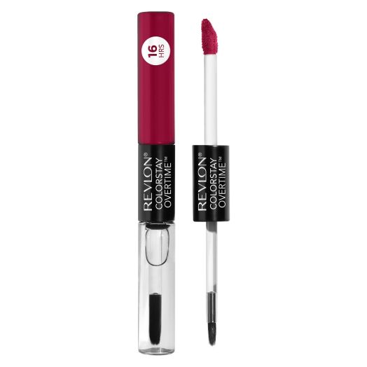 Revlon ColorStay Overtime Longwearing Gloss Lipstick in Red with Vitamin E, 010 Non-Stop Cherry