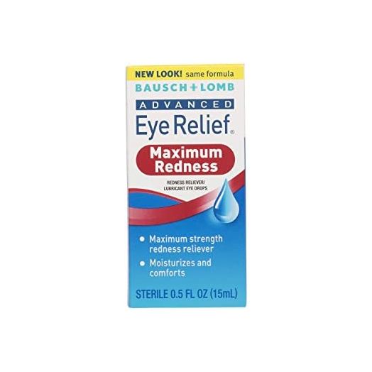 Bausch & Lomb Advanced Eye Relief Maximum Redness Reliver, 0.5-Ounce Bottles (Pack of 6)