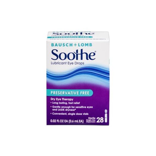 Bausch + Lomb Soothe Lubricant Eye Drops - 28 CT