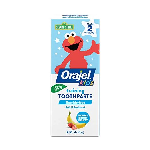 Orajel Kids Elmo Training Toothpaste Fluoride-Free 1 Pediatrician Recommended Fluoride-Free Toothpaste 1.5oz Tube