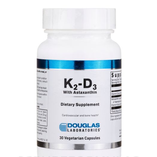 Douglas Laboratories K2-D3 with Astaxanthin - 30 Vegetarian Capsules
