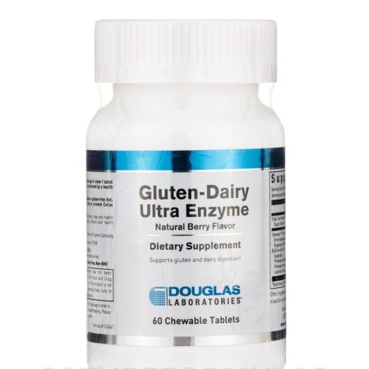 Douglas Laboratories Gluten-Dairy Ultra Enzyme, Natural Berry Flavor - 60 Chewable Tablets