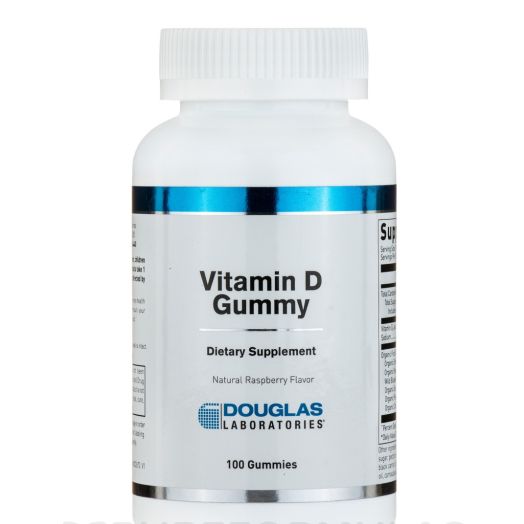 Douglas Laboratories Vitamin D Gummy, Natural Raspberry Flavor - 100 Gummies