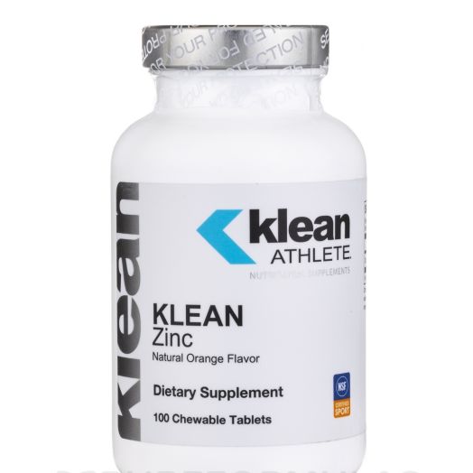 Klean Athlete Klean Zinc, Natural Orange Flavor - 100 Chewable Tablets