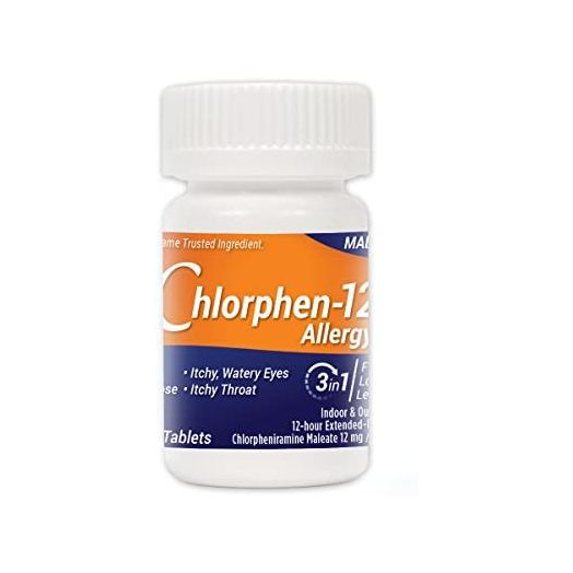 Chlorpheniramine Maleate Extended Release, 12 Mg , 60 Tablets