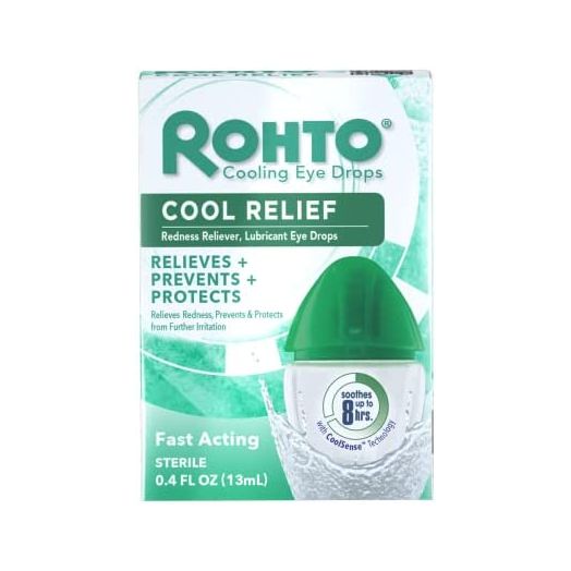 Rohto Cool The Original Cooling Redness Relief Eye Drops,0.4 Fl Oz (Pack of 3)