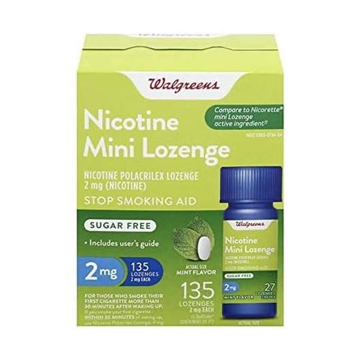 Walgreens Nicotine 2MG Mint Mini-Lozenges, 135 ea
