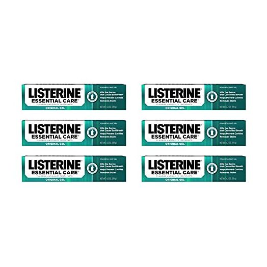 Listerine Essential Care Original Gel Fluoride Toothpaste, Mint Flavor, 4.2 oz