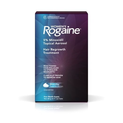 Women's Rogaine 5% Minoxidil Foam for Hair Regrowth, 4-Month Supply