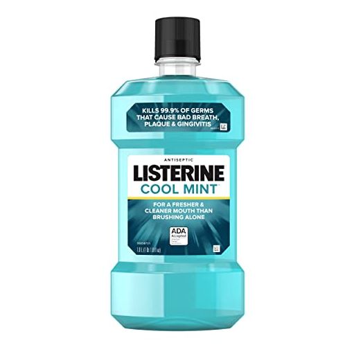 Listerine Cool Mint Antiseptic Oral Care Mouthwash, 1 L