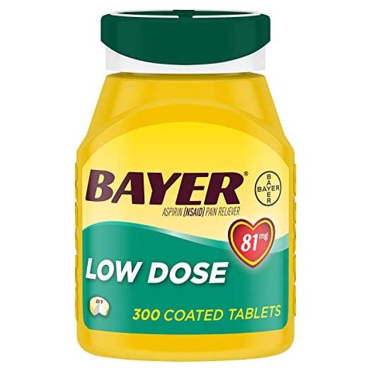 Aspirin Regimen Bayer 81mg Enteric Coated Tablets, #1 Doctor Recommended Aspirin Brand, Pain Reliever,300 Count