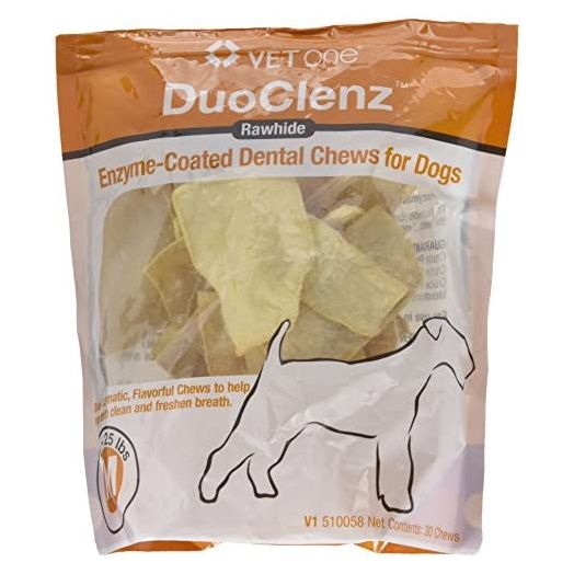 VetOne DuoClenz Enzyme Coated Dental Chews for Medium Size Dogs 30 Count