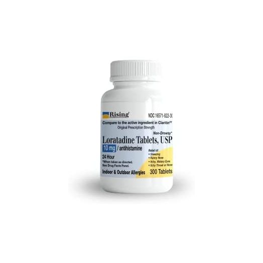 Rising Pharma Allergy Relief - Loratadine Tablets 10mg - Antihistamine, Allergy Relief Product - 300 Tablets