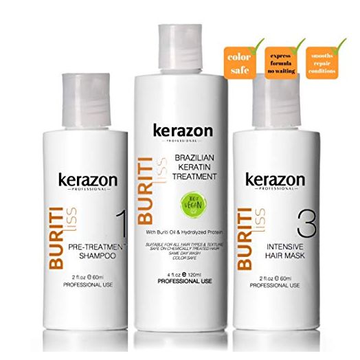 Clarifying Shampoo with Brazilian Keratin Treatment and Intensive Hair Mask KIT Tratamiento de Keratina Alisado 120ml