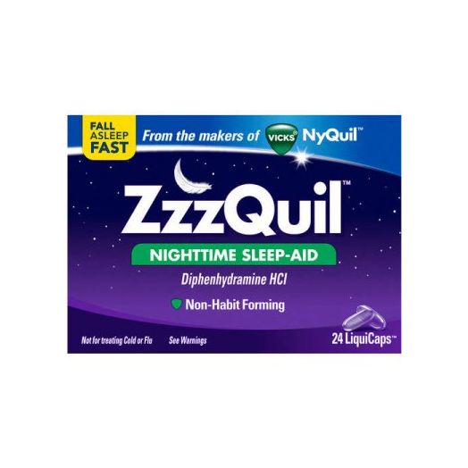 ZzzQuil Nighttime Sleep-Aid LiquiCaps, 24 Ct