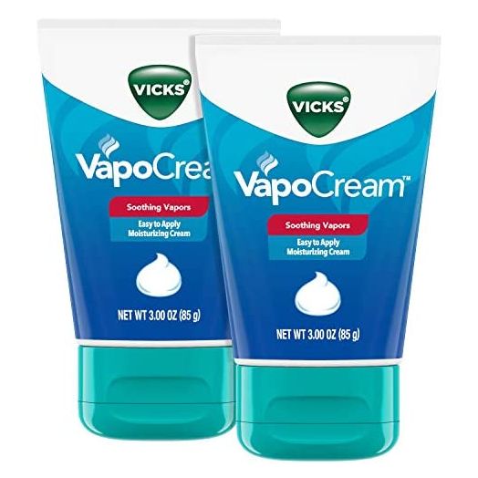 Vicks VapoCream, Soothing and Moisturizing Non-Medicated Vapor Cream, Two 3oz Tubes