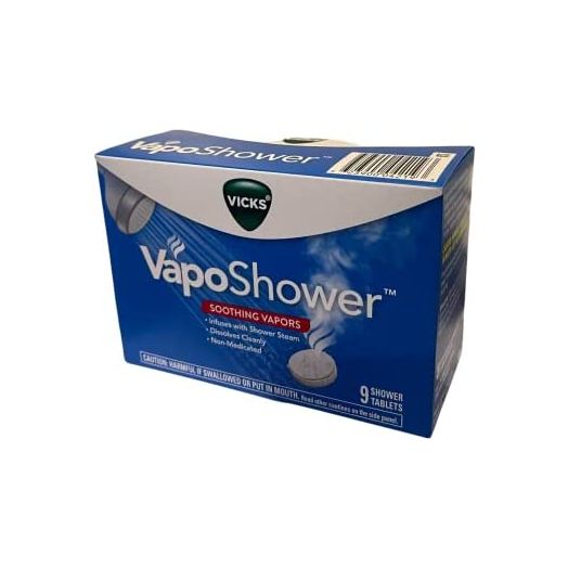 Vicks VapoShower, Shower Tablet, Shower Bomb, Aromatherapy Vapors, Eucaplytus & Menthol, Soothing Vicks Vapor Steam, 9 ct