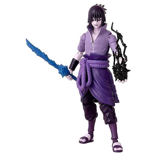 Anime Heroes Action Figure Uchiha Sasuke Rinnegan/Mangekyo Sharingan | 17cm Sasuke Figure with Extra Hands and Accessories | Naruto Shippuden Anime Figure | Bandai Action Figures for Boys and Girls