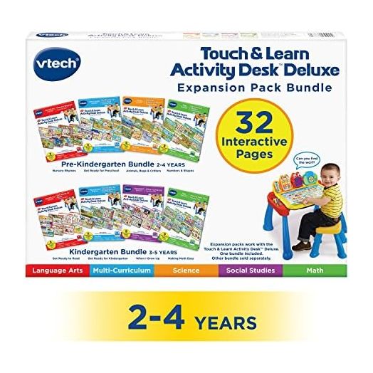 VTech Activity Desk 4-in-1 Pre-Kindergarten Expansion Pack Bundle for Age 2-4