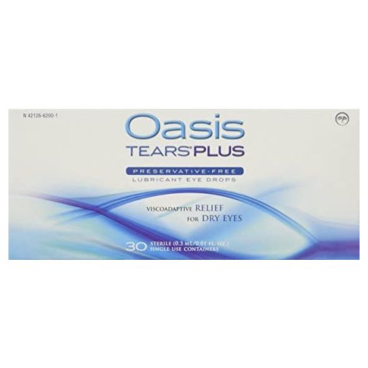 Oasis TEARS PLUS Preservative-Free Lubricant Eye Drops, 30 containers, 0.3 ML/0.01 FL OZ