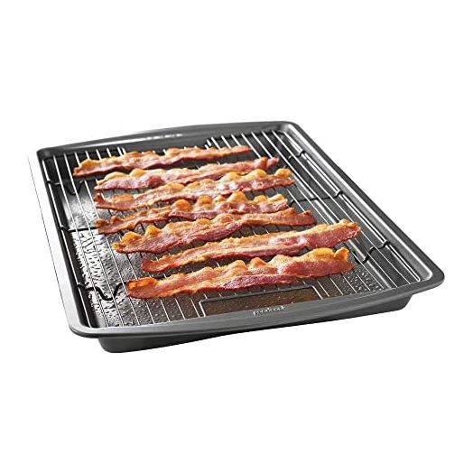 GoodCook 15" x 10.5" Premium Nonstick Carbon Steel Crispy Bacon Multipurpose Baking Pan Set