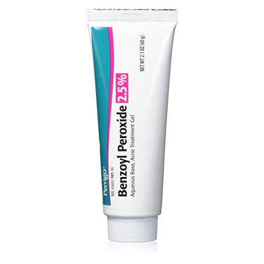 Perrigo 2.5% Benzoyl Peroxide Acne Treatment Gel 60gm Tube