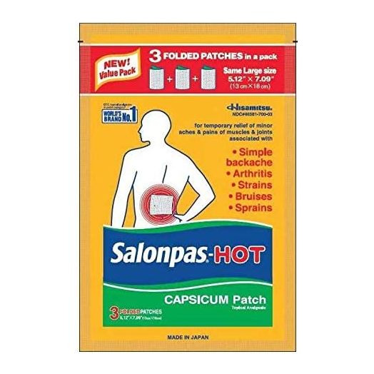 Salonpas-Hot Capsicum Patch 3 Count (Pack of 6)